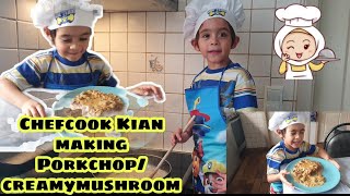 Chefcook Kian making Porkchop/creamy mushroom|request for papa