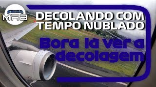 Decolando de Brasília com tempo nublado com a LATAM "PR-MBR"