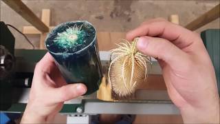 woodturning- Christmas tree with thistle and resin!