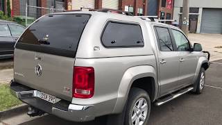 2018 Volkswagen Amarok in Sand Beige with UniUte Canopy and Tub Liner