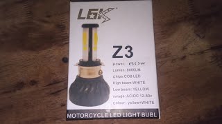 L6K Z3 60watts 8000lumens yellow+white LED