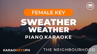 Sweater Weather - The Neighbourhood (Female Key - Piano Karaoke)