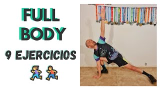 9 EJERCICIOS para todo el cuerpo💪🏃‍♂️🙌 - Rutina completa