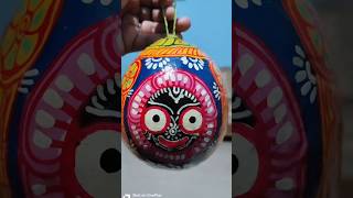 Lord Jagannath Art 🎨 on Coconut 🥥 #shorts #ytshorts  #odiabhajan #jagannath #art