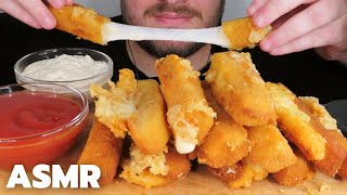 ASMR HOMEMADE FRIED MOZZARELLA CHEESE STICKS MUKBANG (EATING SOUNDS, NO TALKING)