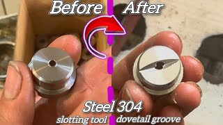 Miling on steel 304 with a special angle/ فرز کاری بر روی استیل ۳۰۴ با زاویه شیار خاص