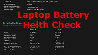 How to Check Laptop Battery Health.