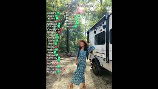 Places I've Traveled to in the USA | Full-time Solo Female Vanlife in Travel Trailer #shorts