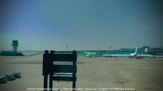 macau international airport, a time-lapse, taipa, macau sar, 2 august 2023@papa osmubal