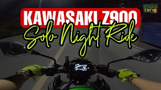 Solo City Night Ride | 2022 Kawasaki Z900 stock muffler Raw Sound | Moto Teng Vlog