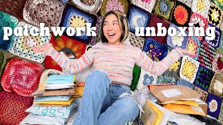 insane patchwork unboxing | community crochet project 2023