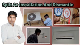 Split Ac Installation Kaise Kare//Split Ac Dismantle kaise kare//Split Ac Gas Back Kaise Kare