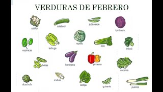 VERDURAS DE TEMPORADA - MES DE FEBRERO