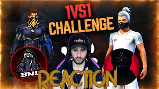 VINCENZO VS BNL REACTION II BEST FREE FIRE CHALLENGE IN HISTORY