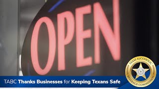 TABC Thanks Businesses for Keeping Texans Safe