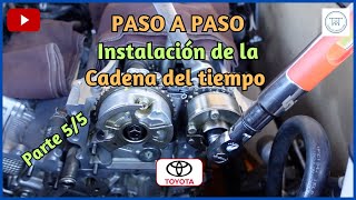 COMO REALIZAR 👉CORRECTAMENTE👈 la INSTALACION de la CADENA del TIEMPO #toyotasienna #engine 3.5L 😉