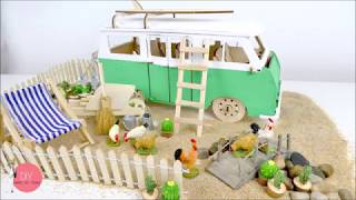 #DIY #FOLGE03 für Kinder #MINIATURGARTEN #VWBUS #HOLZBAUSATZ