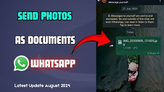 How to send photos as documents in whatsapp||Whatsapp me photos as a documents kaise send kare