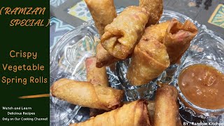 Crispy Vegetable Spring Rolls | Vegetable Roll Recipe | Easy Snacks Recipe |  By Random Kitchen