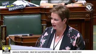 Annick Ponthier : Help de slachtoffers van de watersnood - 15/07/2021