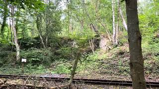 Peter on the industrial railway at Amberley working museum