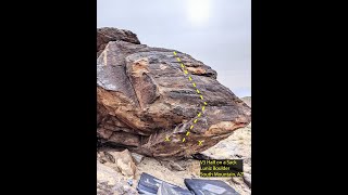 V3 Half on a Sack, South Mountain Bouldering