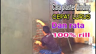 cara plaster dinding bata merah lurus dan halus