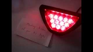 (HID.LIGHTING)F1 style 12 LED Rear Tail Brake Stop Light Third Red Strobe safety Fog DRL Lamp