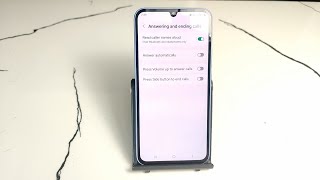 how to turn on off read caller names aloud on samsung galaxy a35 5g