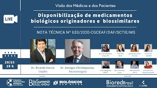 📣Debate sobre a disponibilização de medicamentos biológicos e biossimilares no SUS NT633/2020