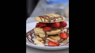 Mini Chocolate Fruit Ice Cream Pan Cakes #shorts