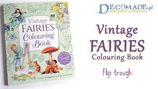 Vintage Fairies Colouring Book by various artists flip trough