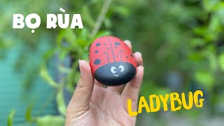 Easy Ladybug Stone Painting  | Step-by-Step | Painted Rocks Ideas