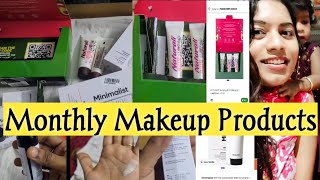 My monthly Makeup Products list is here😎 #makeup #makeupproducts #purplle #minimalist #sunscreen