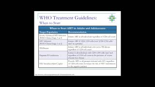 WHO treatment guidelines for HIV by Brad Hare, MD #medicaleducation #clinical #medical #treatment