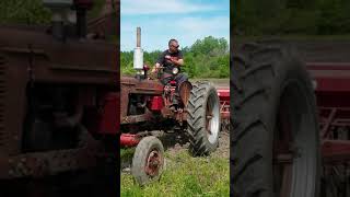 Farmall h planting sunflowers