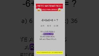 ¡Reto Matemático! ¡Solo para Genios! ¿Cuál es la respuesta correcta? No.102 #shorts