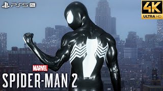 Marvel's Spider-Man 2 PS5 Pro - Classic Black Suit Free Roam Gameplay (4K 60FPS)