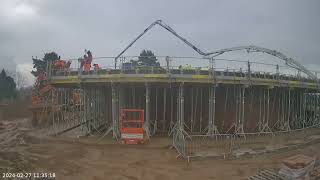 Planetarium build, concrete pour of first floor