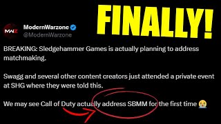 WE DID IT! THEY'RE FINALLY ADDRESSING SBMM!