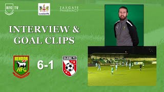 HENDON 6-1 GLEBE - Lee Allinson post match and goal clips - 17 October 2023