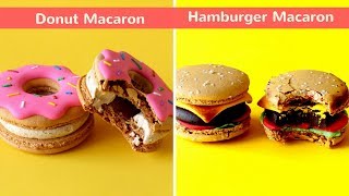 2 Resep Macaron yang Lucu dan praktis - Donut Macaron dan Hamburger Macaron