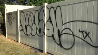 Graffiti removal | vinyl fence | Allentown PA