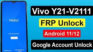 vivo y21 frp bypass android 12 । New trick 2022 । vivo (v2111) google account bypass without PC 2022