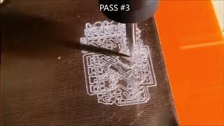 CNC 3018 PCB isolation 3 pass engrave