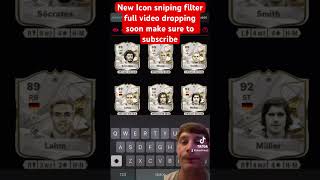 Icon sniping filter fc 24 preparing for fc 25