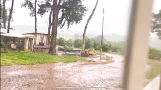 MUITA CHUVA, TOMBO DE MOTO E AJEITANDO A ÁGUA DA CASA