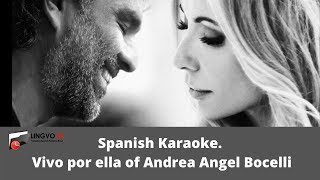 Spanish Karaoke.  Vivo por ella of Andrea Angel Bocelli