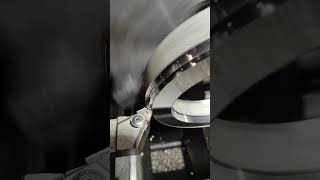 Machining a small stainless steel ring on the lathe machine #asmr #machine #lathemachine #machinist