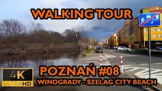 ⁴ᴷ⁶⁰ 🇵🇱 Poznan/Poland Walking Tour - #08 - Winogrady Housing - Szelag City Beach (April 2021) [4K]